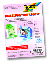 Wenskaarten passepartout rechthoek 5st wit