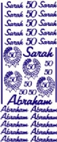 OP=OP Stickervel sarah, abraham, zilver