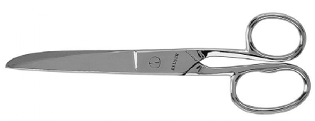 RVS schoolschaar, 18 cm, spitse en stompe punt, grootoog
