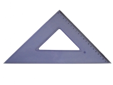Plastic tekendriehoek 45-45-90
