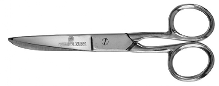 Huishoud-/schoolschaar linkshandig 15.5 cm, met spitse en stompe punt