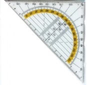 Geodriehoek, 14 cm