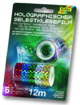 Holografisch tape assortiment 6 rolletjes met houder