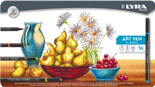 Lyra Hi-Quality Art Pen viltstiften, assortiment 50 st