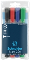 Schneider Maxx whiteboardmarkers, assortiment 4 st