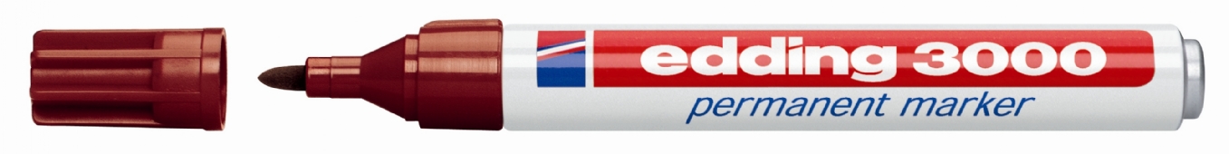 Edding 3000 permanentmarker, bruin