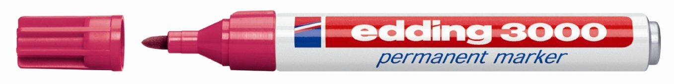 Edding 3000 permanentmarker, karmijn