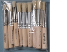 Tamponeerkwast/sjabloneerkwasten, 12 stuks, assortiment