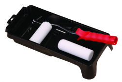 Verfrollers, 10 cm, 2 stuks inclusief houder en verfbakje