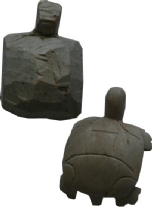 Braziliaans speksteen/zeepsteen sculptuur, 10 cm, schildpad