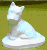Latex gietmal voor gipsgieten, 88 mm, schotse terrier