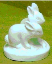 Latex gietmal voor gipsgieten konijntjes 50 mm