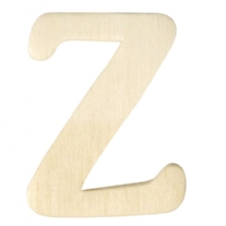 Houten letter, hoogte 4 cm, dikte 2 mm, Z