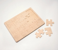 Blanco houten puzzel met inlegframe, 185x245mm, 15-delig