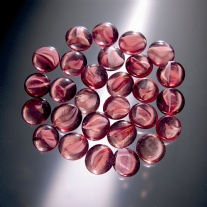 Glasnuggets, 17-20mm, 100 gram, 20-25 stuk, lila iriserend