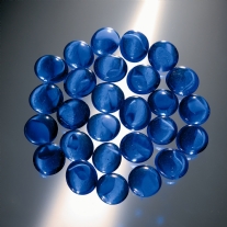 Glasnuggets, 20mm, 200 gram, blauw