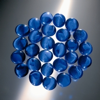 Glasnuggets, 17-20mm, 100 gram, 20-25 stuks  blauw