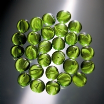 Glasnuggets, 17-20mm, 100 gram, 20-25 stuks,  groen