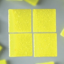 Glasmozaieksteentjes, 10x10 mm 200 gr geel