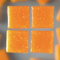 Glasmozaieksteentjes, 10 x 10 mm, 200 gram, oranje