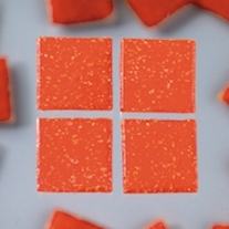 Glasmozaieksteentjes, 10x10 mm 200 gr rood