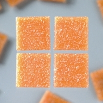 Glasmozaieksteentjes, 10x10 mm 200 gr terracotta