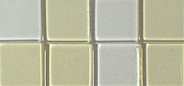 Acrylmozaiek transparant, 50 gram, 10x10mm, wittinten 