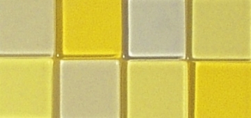 Acrylmozaiek transparant, 50 gram, 10x10mm, geeltinten