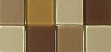 Acrylmozaiek transparant, 50 gram, 10x10mm, bruintinten
