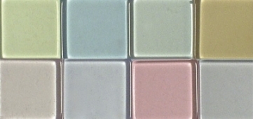 Acrylmozaiek transparant, 50 gram, 10x10mm, pasteltinten