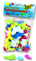 Crepla rubber/foam stansdelen, 200 stuks, bloemen en vlinders