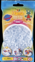 Hama midi strijkkralen, 1000 st, midi glow in the dark blauw