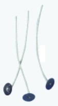 Kaarsenlont met metalen voetje, 10 cm, 5 stuks