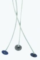 Kaarsenlont met metalen voetje, 15 cm, 6 stuks