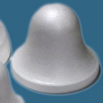 Styropor klokjes/piepschuim klokjes/tempex klokjes, 10 stuks, 8 cm