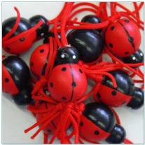 Gelukspoppetjes, lieveheersbeestjes, 20 mm, 10 stuks