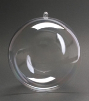 Transparante ballen/acrylballen, 2-delig, 5 stuks, 6 cm