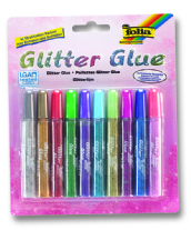 Glitterlijmpennen assortiment 10 stuks