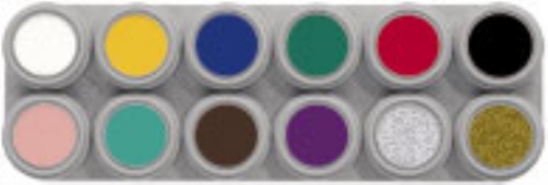 Grimas water make-up/schmink, assortiment A, 12 napjes