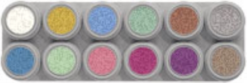 Grimas water make-up/schmink, assortiment parelmoerkleuren, 12 napjes 