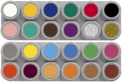 Grimas water make-up/schmink, assortiment 24 napjes