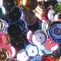 Cuvettes/pailletten/lovertjes, 6 mm, 4000 stuks, assortiment