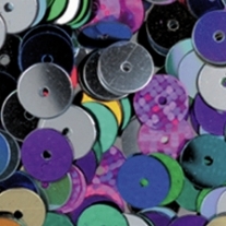 Pailletten/lovertjes, 6 mm, 1000 stuks, multicolor