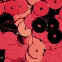 Pailletten/lovertjes, 6 mm, 1000 stuks, rood