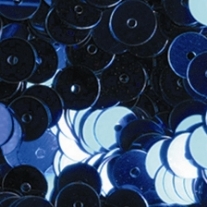 Pailletten/lovertjes, 6 mm, 1000 stuks, blauw