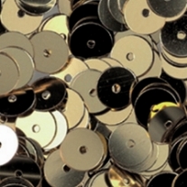 Pailletten/lovertjes, 6 mm, 4000 stuks, goud