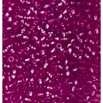 Glazen kraaltjes/borduurkraaltjes/rocailles met zilveren kern, 3,5 mm, 100 gram, paars