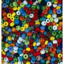 Glazen kraaltjes/borduurkraaltjes/rocailles, 3,5 mm, 100 gram, opaak, assortiment
