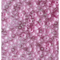 Glazen kraaltjes/borduurkraaltjes/rocailles, 3,5 mm, 100 gram, opaak, roze