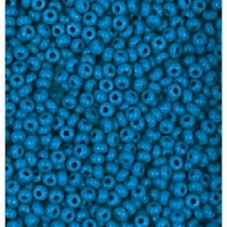 Glazen kraaltjes/borduurkraaltjes/rocailles, 3,5 mm, 100 gram, opaak, turquois